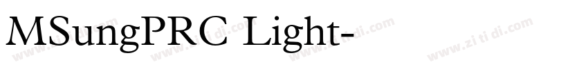 MSungPRC Light字体转换